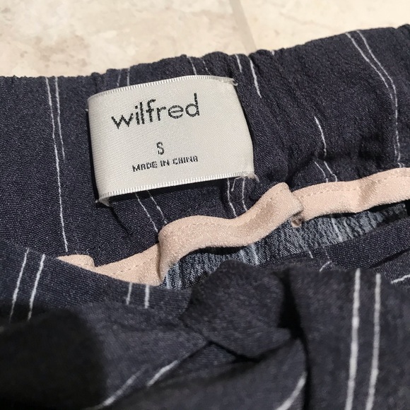 Wilfred Pinstripe Faun Wide-Leg Pant - Picture 11 of 16